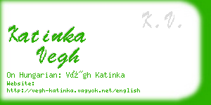 katinka vegh business card